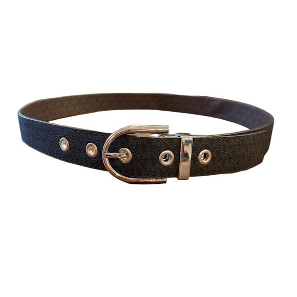 Michael Kors signature reversible belt. Black/gray Brown/tan silver hardware. J - Picture 3 of 5